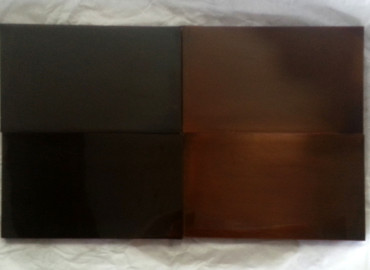 Aged Copper with and without lacquer