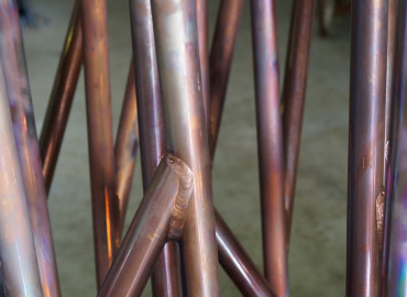 Bootis Natural - Aged Copper Oiled to to aluminium light fittings @ The Potting Shed