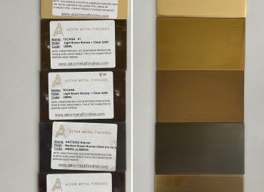 Aged Brass  Brown Bronze Range to illustrate where Medium sits in patina level