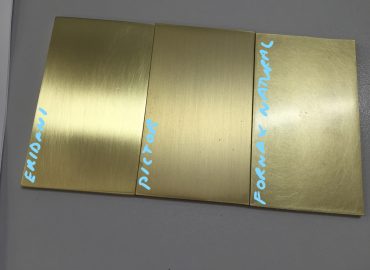 Varying brass finish swatches