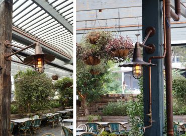 Bootis Natural - Aged Copper Oiled to to aluminium light fittings @ The Potting Shed