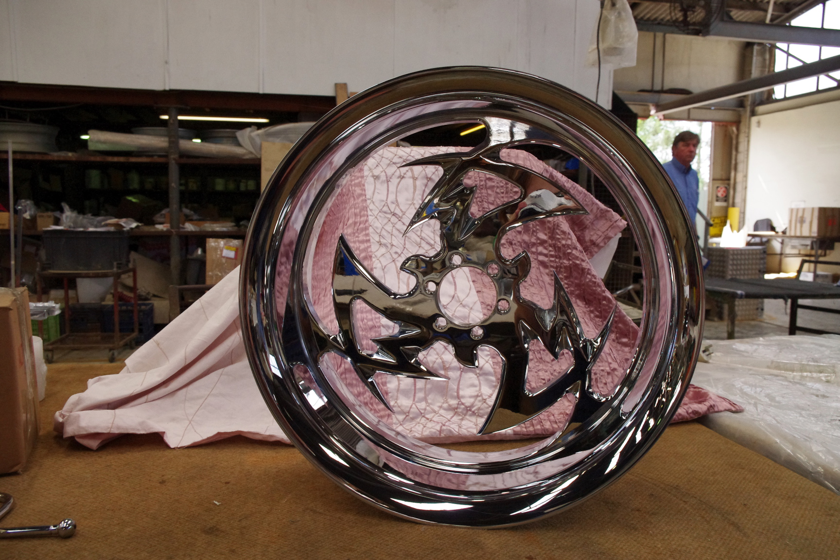 Mirror polished and chrome plated custom wheel