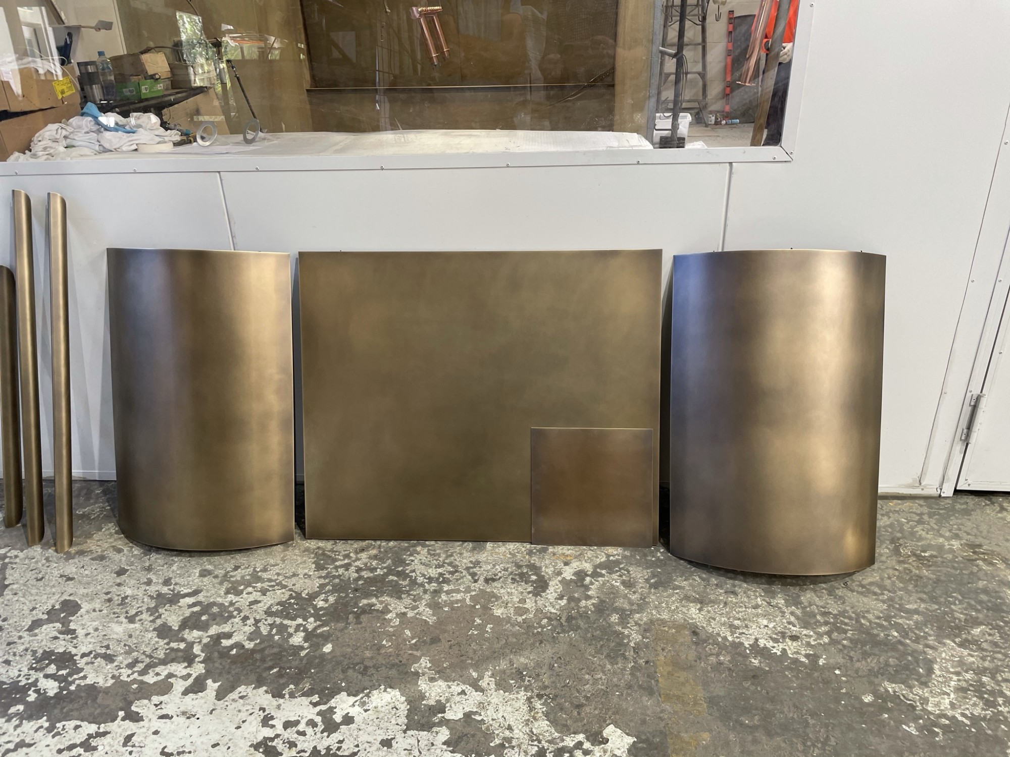 3 pcs rangehood set for MIRVAC - FINISHED in TUCANA Lightly Aged Brass + Clear Satin 