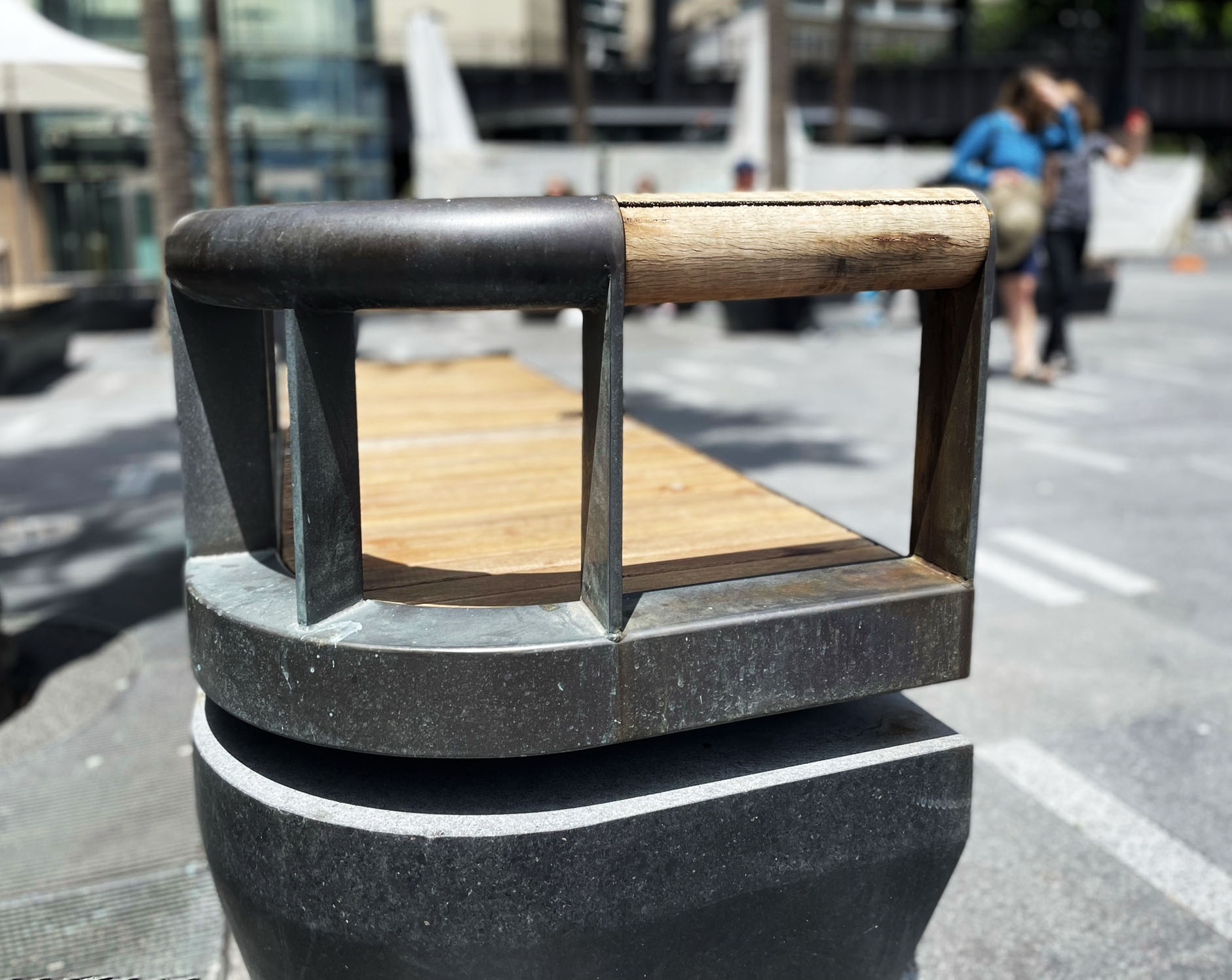 OIled dark bronze teo stainless street furniture