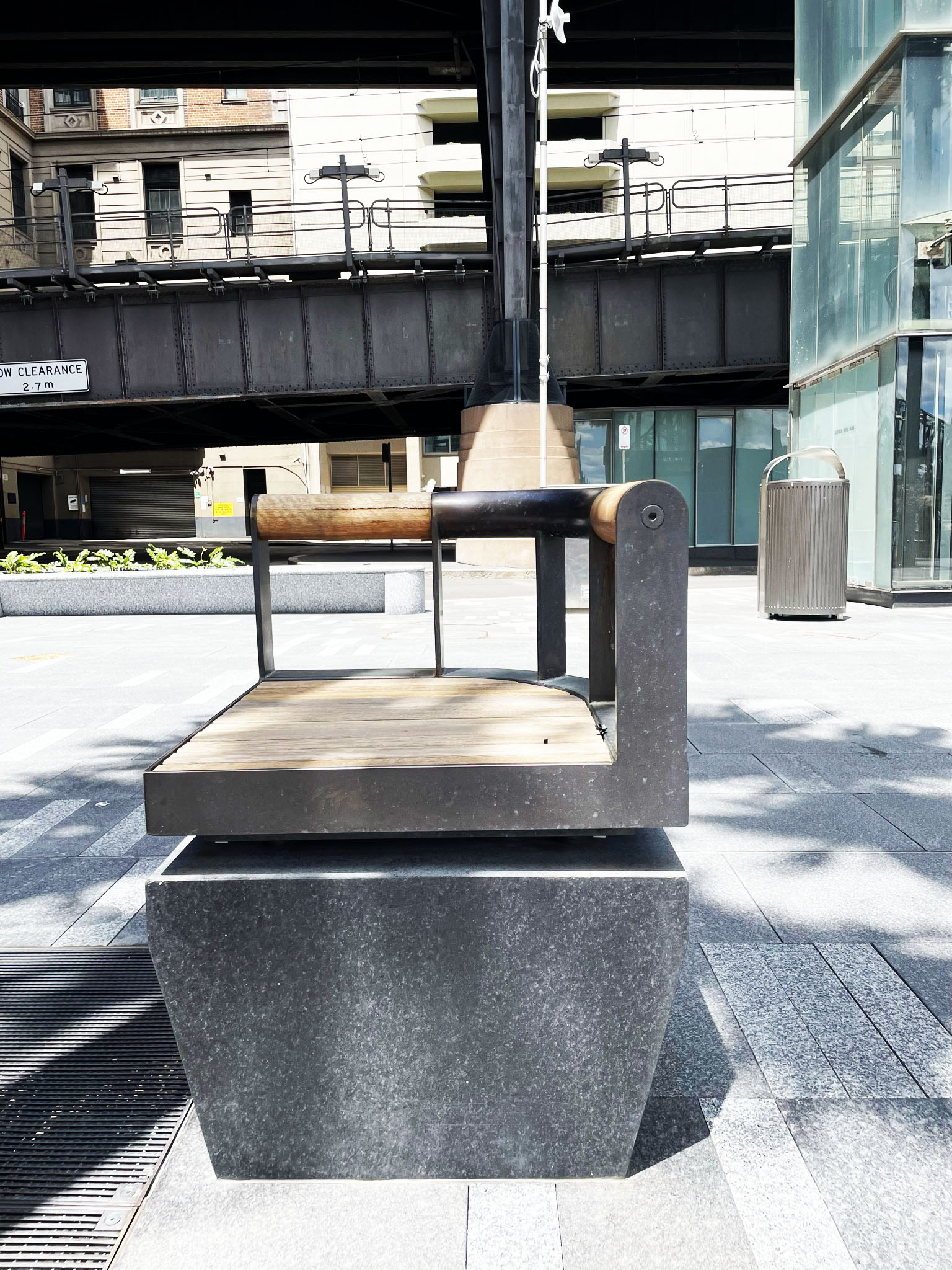 OIled dark bronze teo stainless street furniture